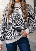 Zebra Mock Neck